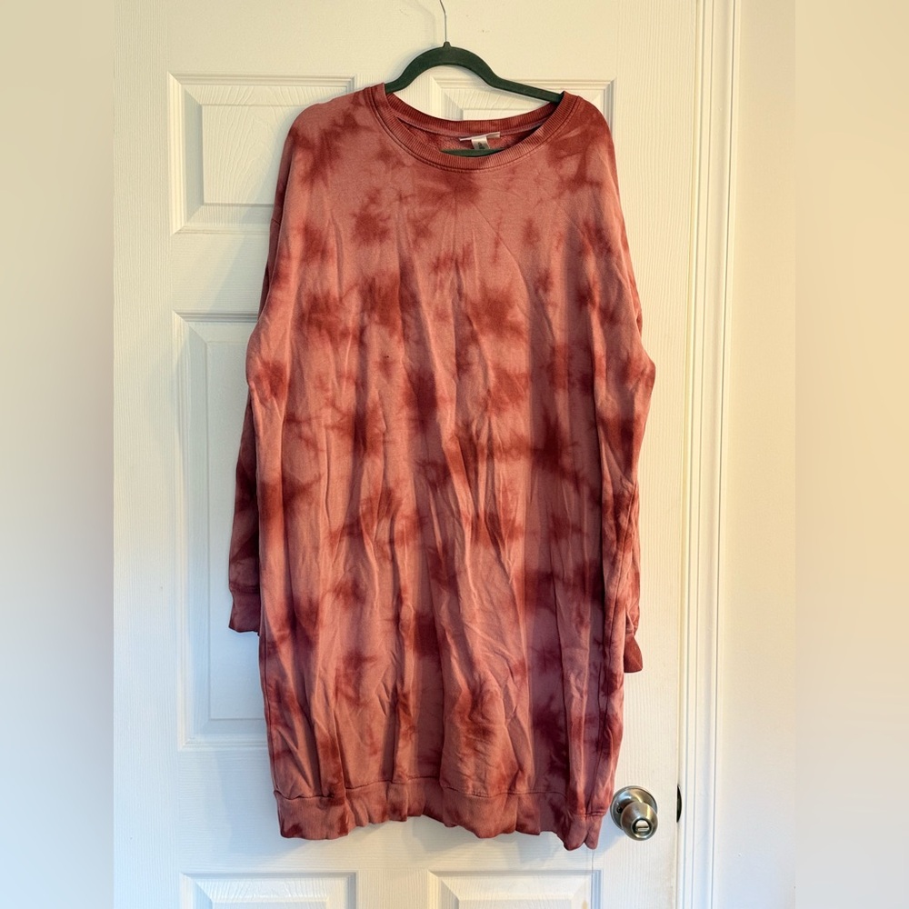 Motherhood Maternity Tie-Dye Sweatshirt - Red